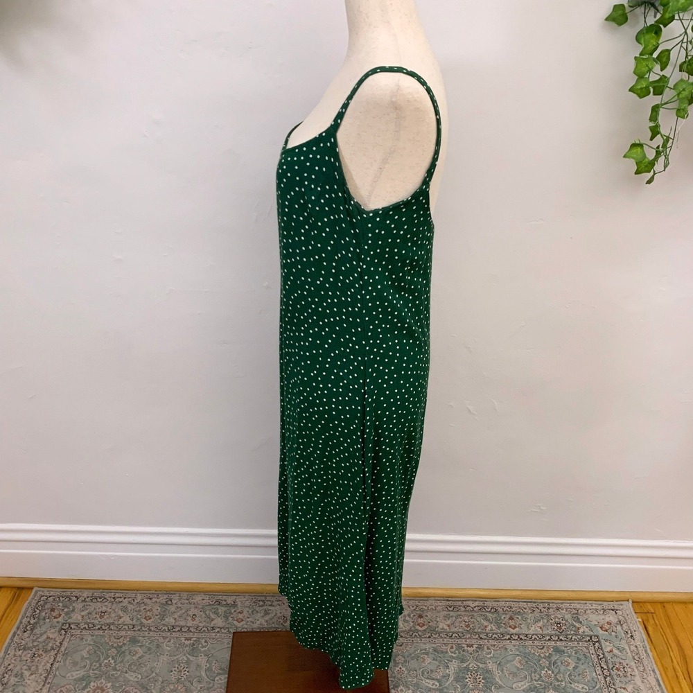 Reformation Avalon Green Polka Dot‎ Midi Dress Size 10 - Picture 4 of 7